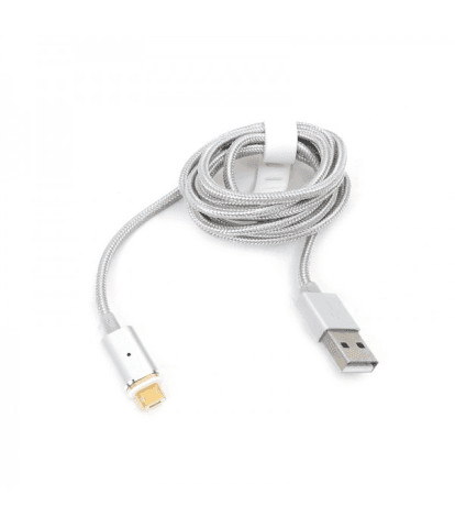 KABELL PLATINET MICRO USB TO USB WITH 2X MAGNETIC PLUGS 1,2M SILVER [43470] EOL