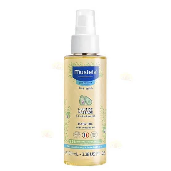 Vaj masazhues për bebe Mustela Baby Oil, 100ml