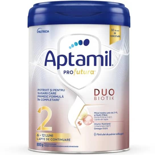 Aptamil Profutura Duobiotic 2 800 gr - Qumësht pluhur për foshnje, 6-12 muaj