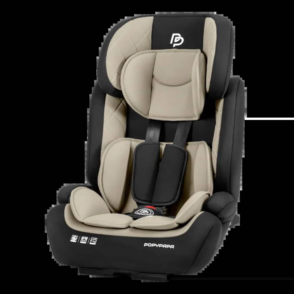 Karrige për makinë PopyPapa BFL105, ISOFIX, 9–36kg, e kremtë/hirtë