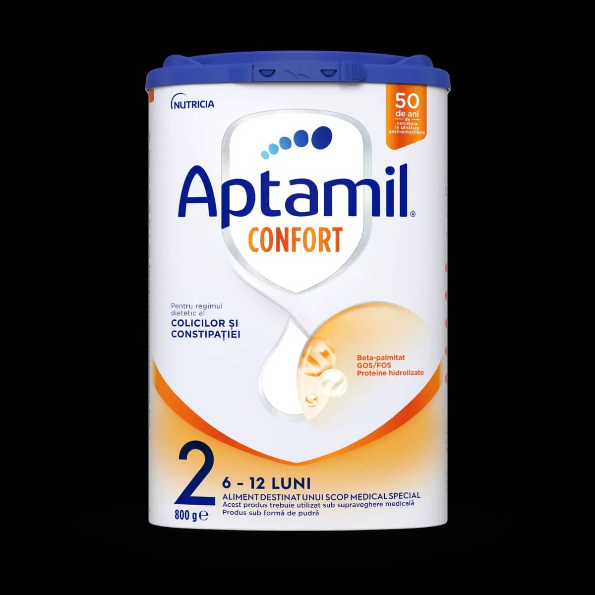 Aptamil Comfort 2 800 gr - Qumësht pluhur për foshnje, 6 deri 12 muaj