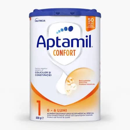 Aptamil Comfort 1 800 gr - Qumësht pluhur për foshnje, 0 deri 6 muaj