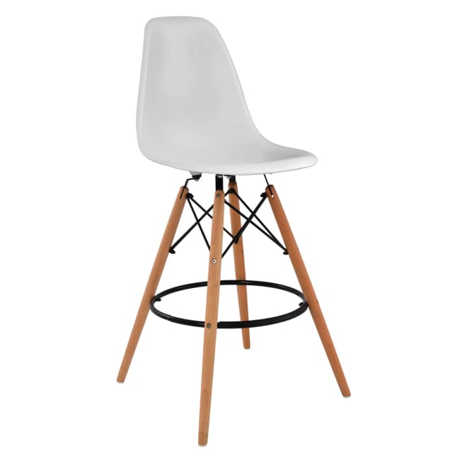 Karrige Bar Renata e Bardhë HM0173.01 – 58x56x107 cm