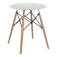 TRYEZË GATIMI RRUMBULLAKE MINIMAL HM0060.01, MDF NË NGJYRË TË KUQE – KËMBË DRURI BEECH NË NGJYRË NATYRALE Φ60x72H cm