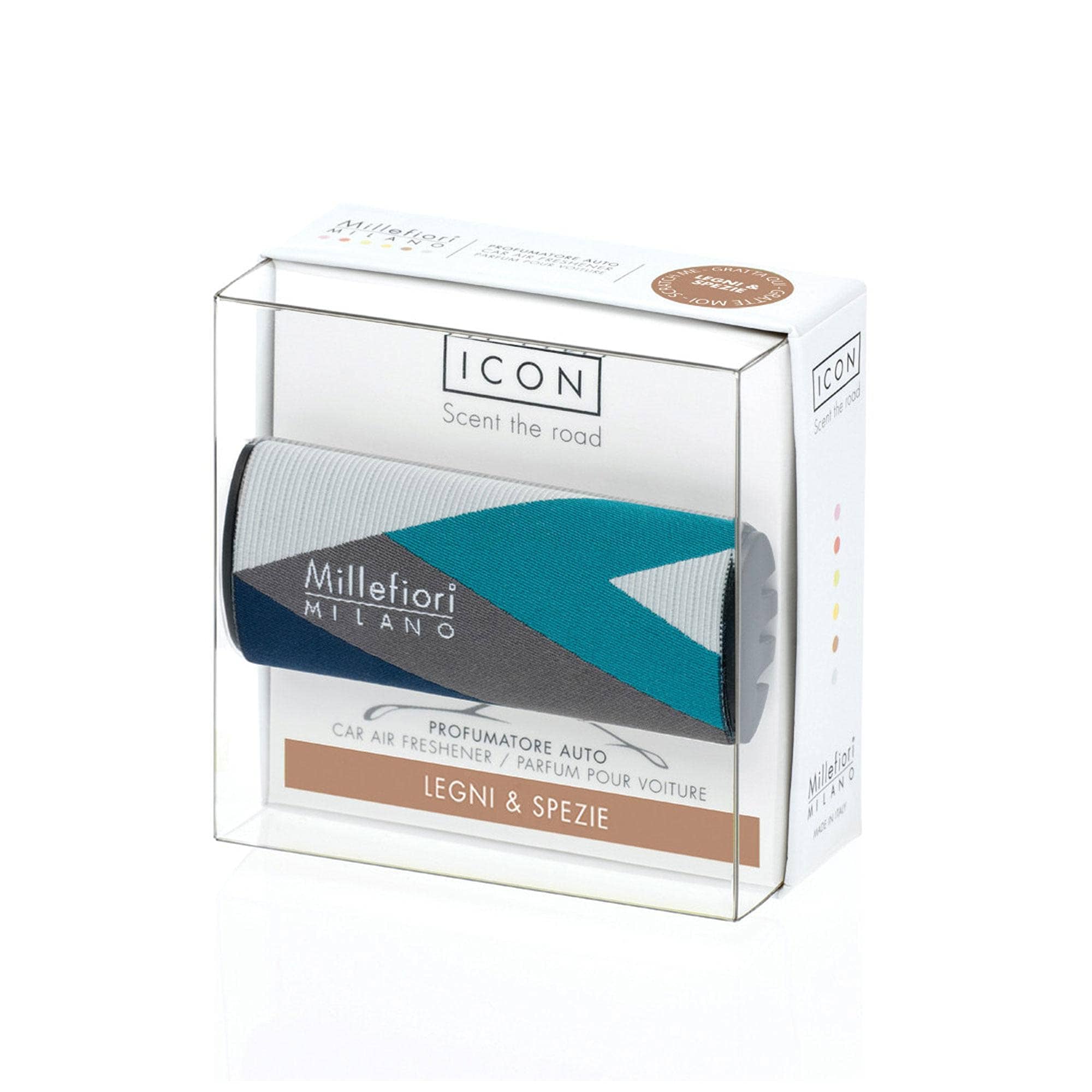 Millefiori Milano Icon Car Air Freshener Legni & Spezie Textil Geometric