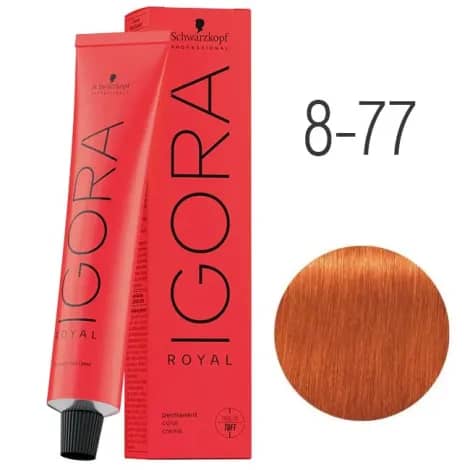 Igora Royal 8-77 Rubio Claro Cobrizo Intenso