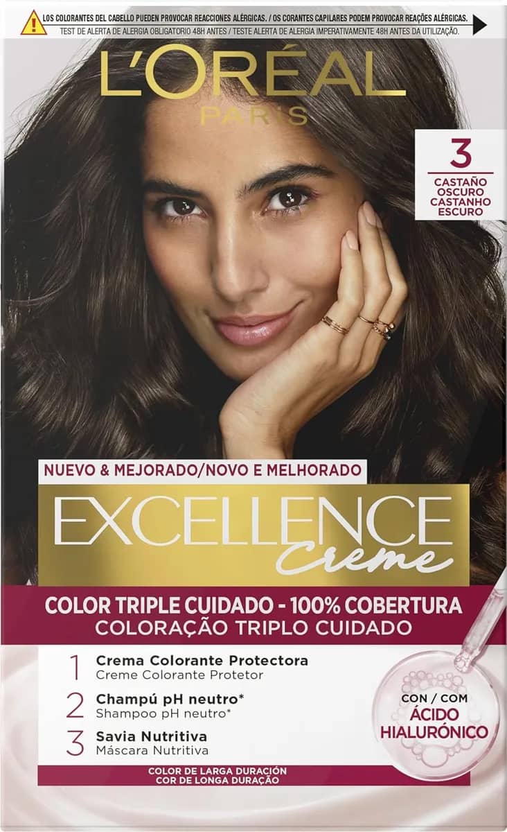 EXCELLENCE Creme Tinte #3 Castaño Oscuro 192 ml