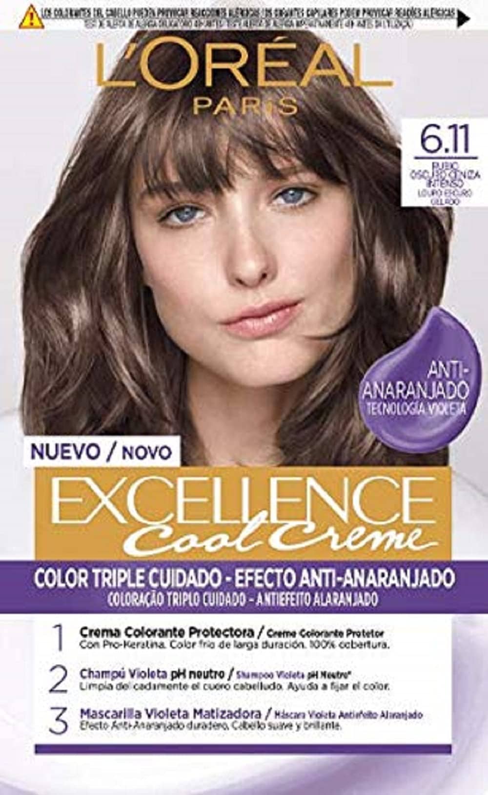 EXCELLENCE COOL tinte #6.11-rubio oscuro ceniza 192 ml