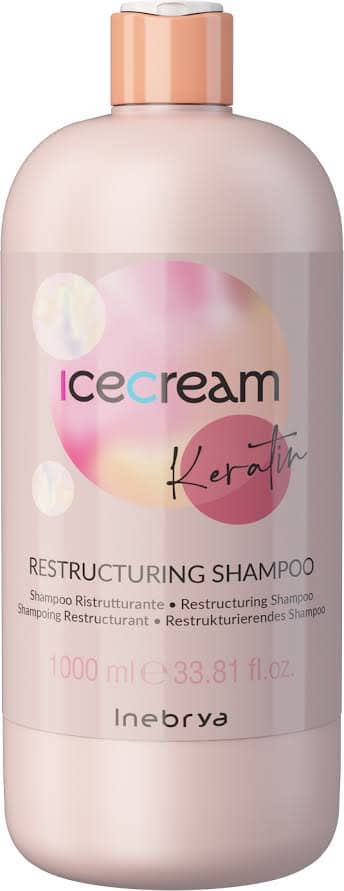 Shampo për flokë Inebyra Ice Cream Keratin Restructuring, 1000 ml