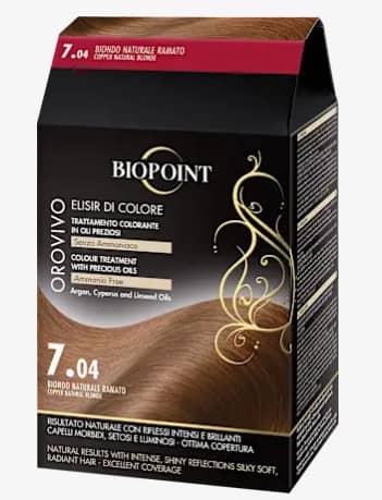 Ngjyrë për flokë Biopoint Orovivo, 7.04, bakër, 100 ml