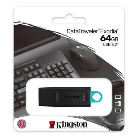 Promo Shtator USB KINGSTON DT EXODIA 64GB USB 3.0 USB3.2 GEN1, BLACK+TEAL