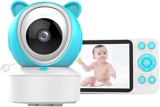 Monitorues për bebe Lys Baby Shop HD Z11-18, i bardhë/kaltër