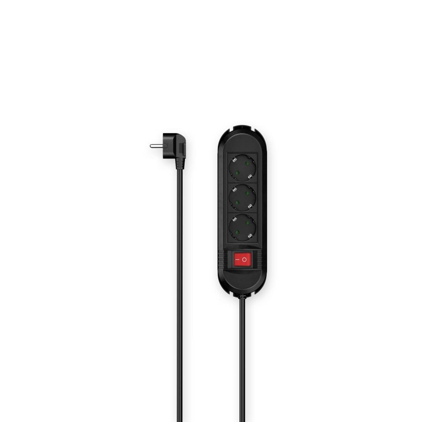 Hama Kabllo vazhduese elektrike, 3-priza, me nderpreses,3m, e zeze