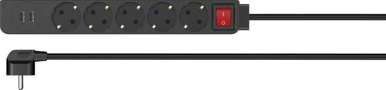 Hama Kabllo vazhduese elektrike "USB 3.4A"