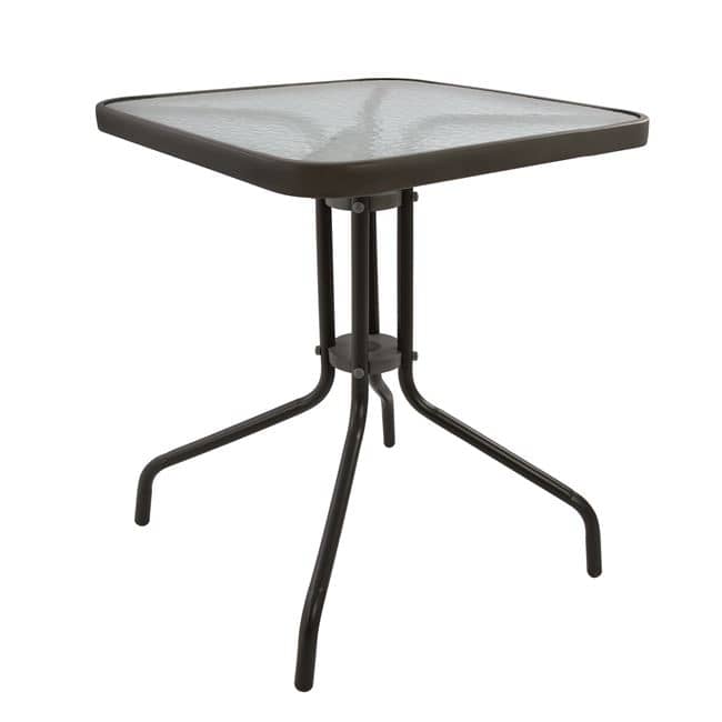 Tryezë Figo metalike kafe 60x60x72 cm HM5035.02