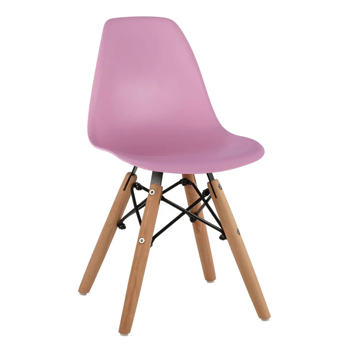 Karrike Twist Kid HM8453.05 me këmbë druri & sedilje Pink PP 30,5x33x59 cm