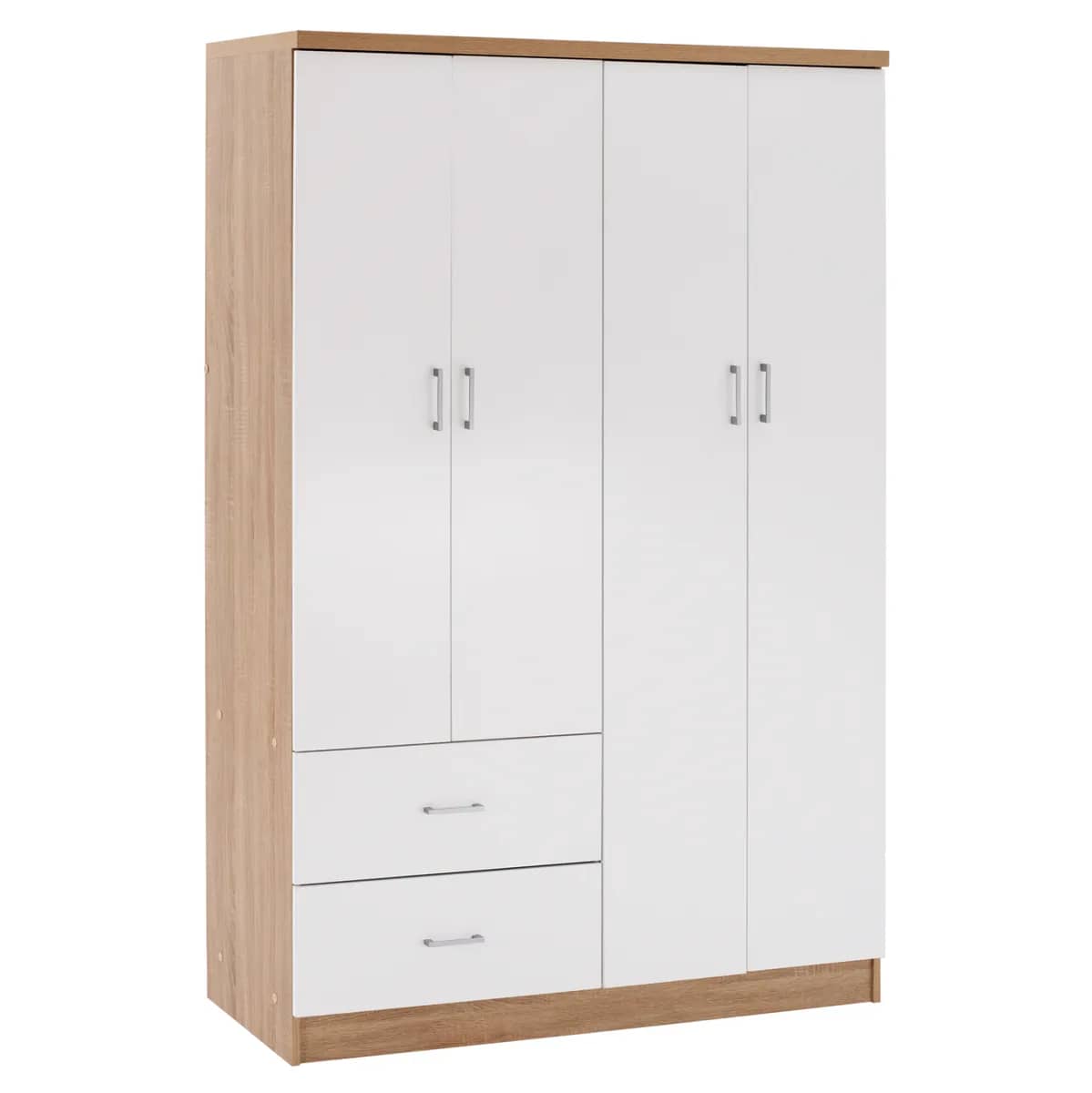 DOLLAP ME 4 DYER DHE 2 TIRASH FB9339.06 – SONAMA E BARDHË 120x42,5x180,5 cm
