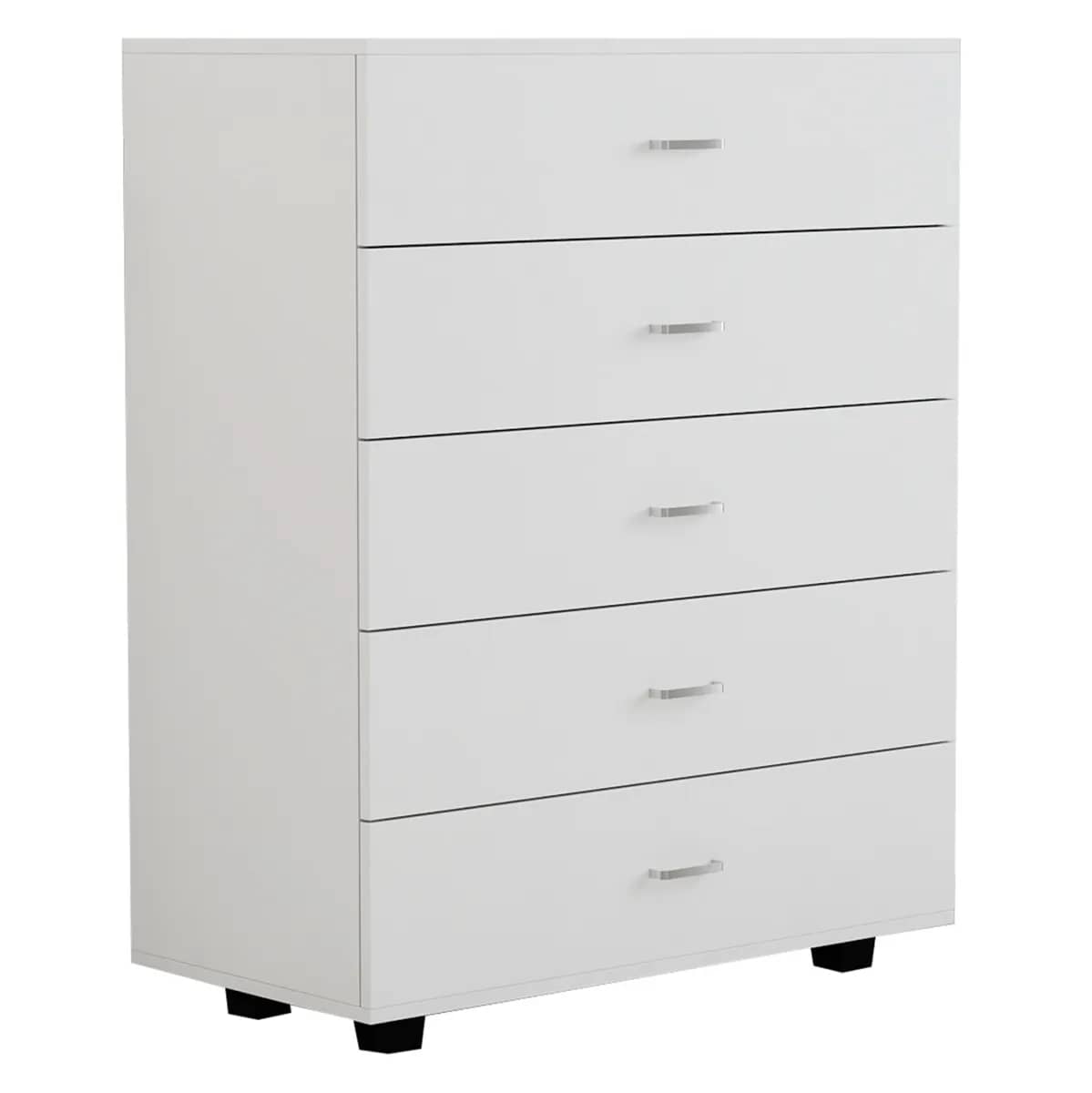 KOMODË MELAMINE THORG HM8995.03 ME 5 SIRTARË TË BARDHË 80x40x100H cm
