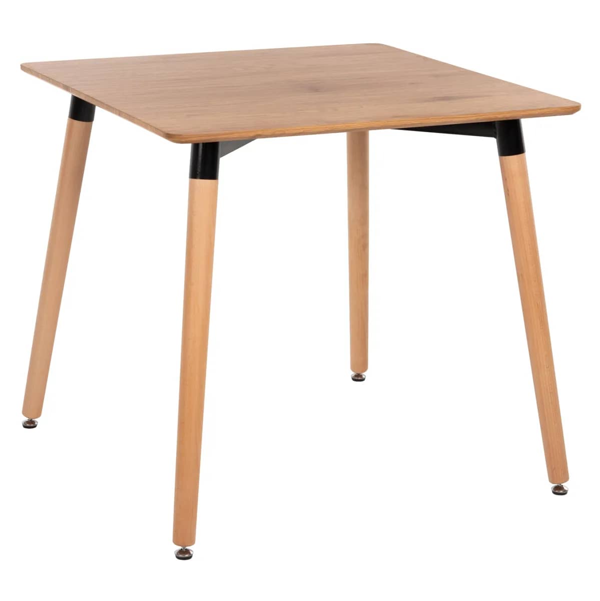 TRYEZË KUZHINE MINIMAL HM0057.04 MDF NË NGJYRË NATURALE – KËMBË DRURI BEECH NË NGJYRË NATURALE 80x80x74H cm