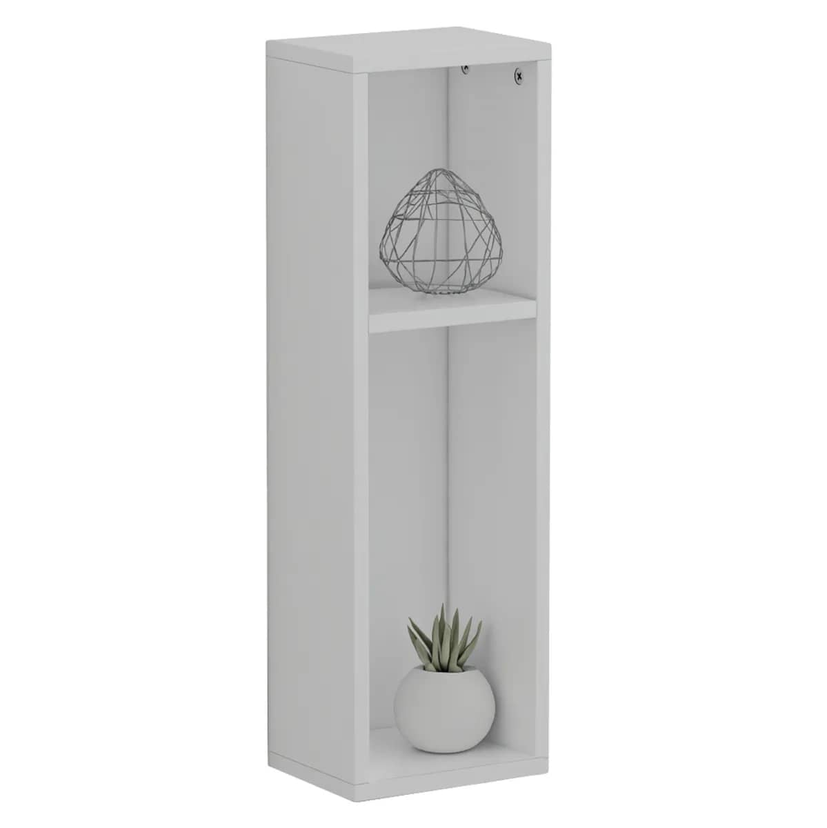 KOMODINË MURI BONEN HM8936.11 MELAMINE NË TË BARDHË 20x15x65Hcm.