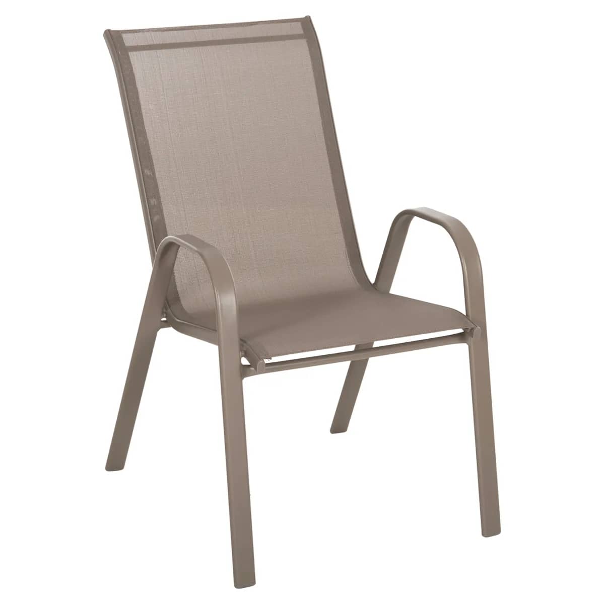 Karrike e Jashtme LEON HM5000.04 – Kornizë Metalike në Ngjyrë Shampanjë & Pëlhurë Textilene Shampanjë – 54x70x93H cm