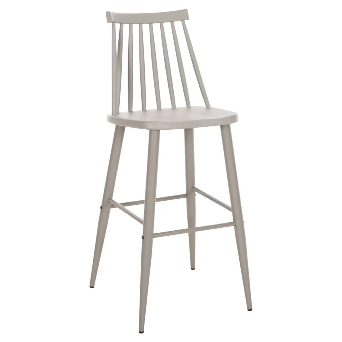 STOL BAR ME SHTRIRJE TË LARTË VANESSA HM8459.20 PP GRI & KEMBA METALIKE GRI 47x48,5x107H cm