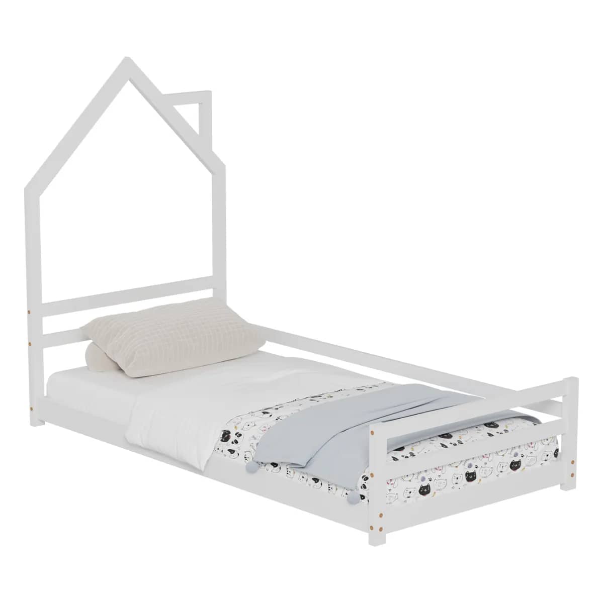 SHTRAT PËR FËMIJË HOUSER HM676.03 – DRURË I FIRMËS PINE SOLID MONTESSORI, I BARDHË – 190x90 cm