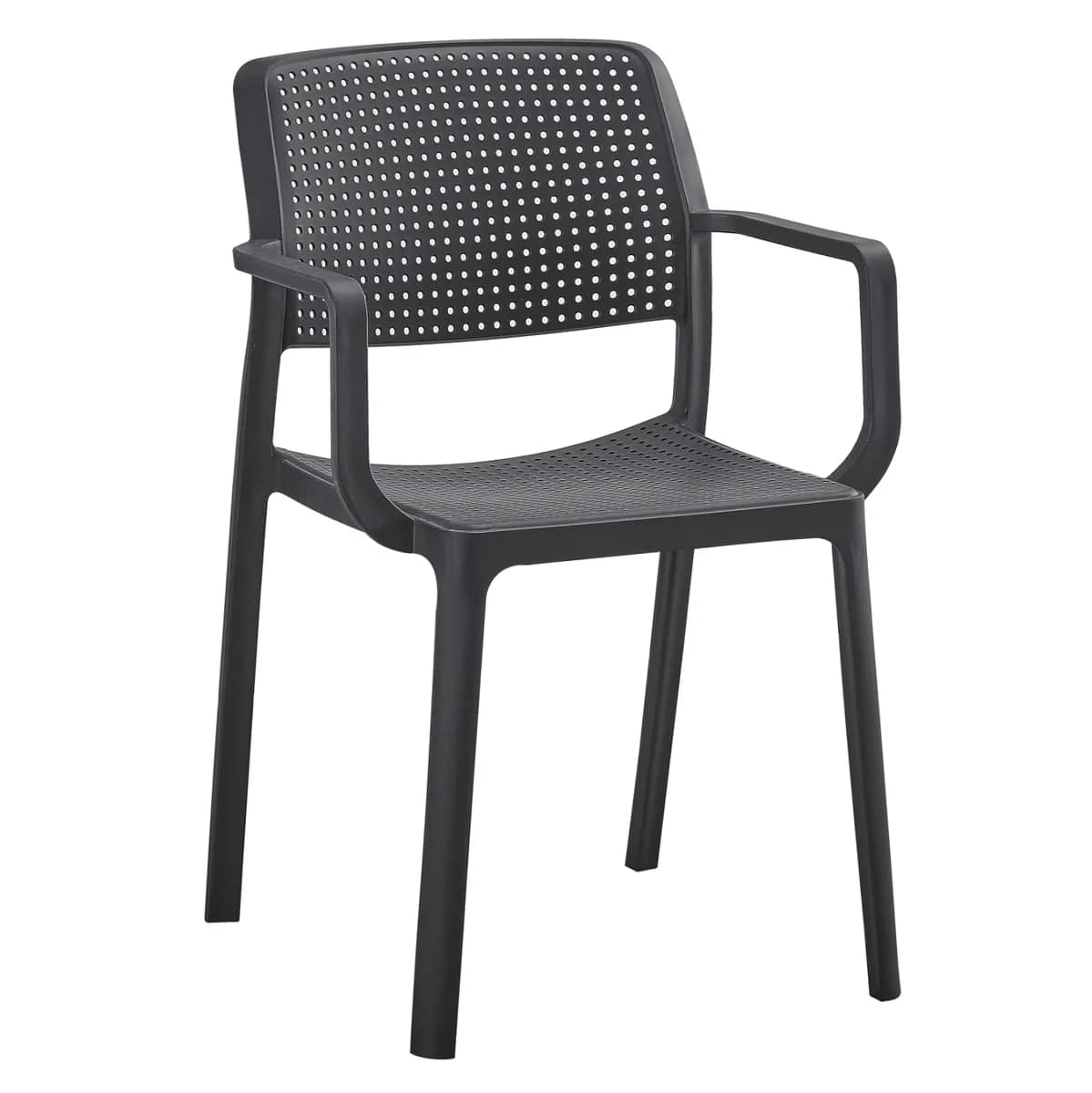KARRIKE ME MBËSHTETËSE PËR JASHTË COMFEE HM6102.02 POLIPROPILEN I ZI 54x57x83Hcm