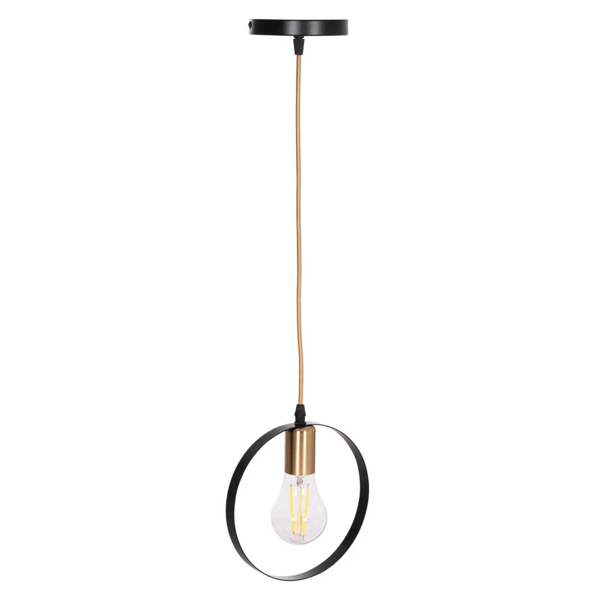 CEILING PENDANT LAMP KRENT HM7425.11 BLACK-GOLD 20x4x125Hcm.