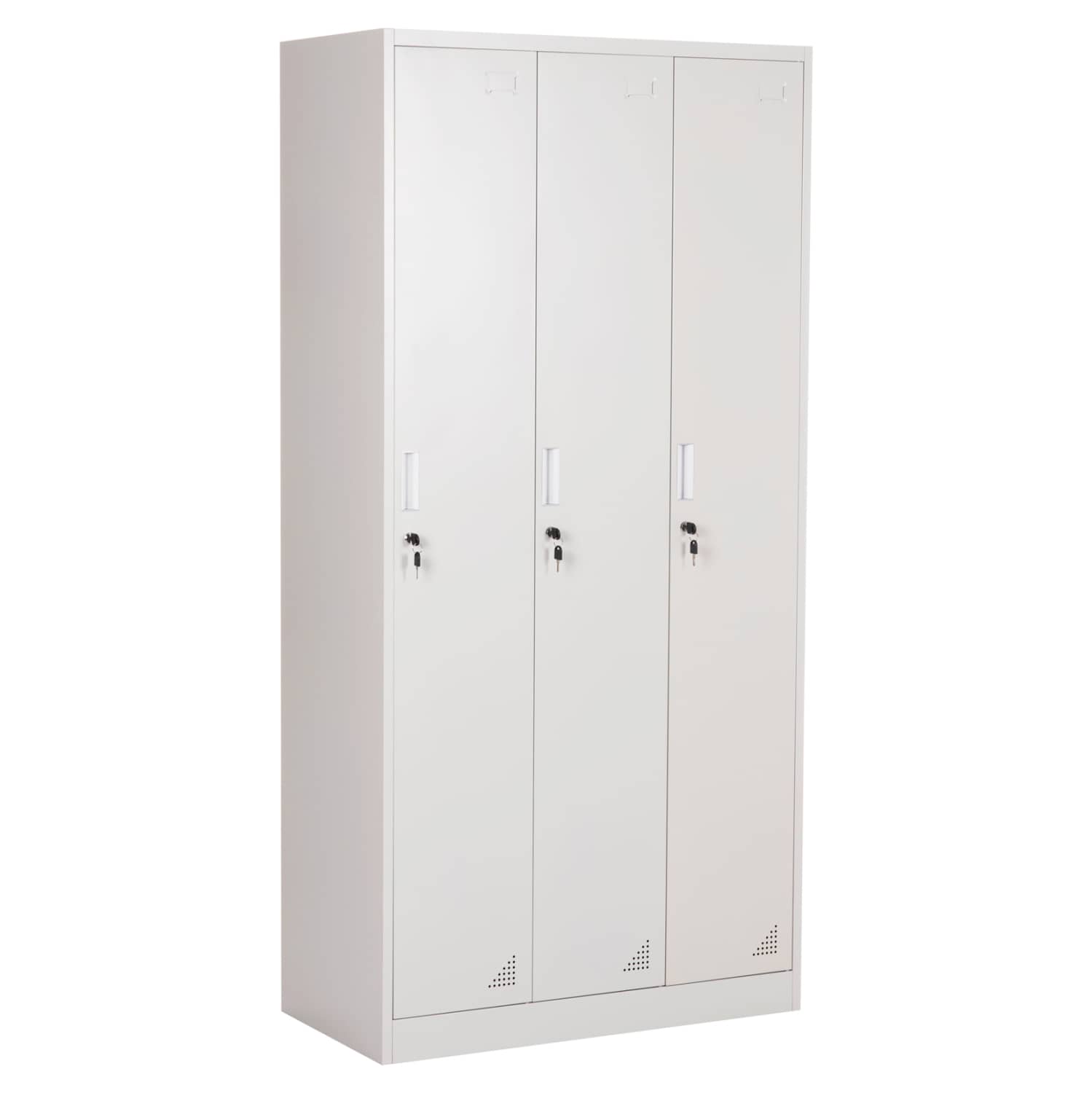 METAL TRIPLE LOCKER WITH KEYLOCKS ALTONA HM5634.11 GREY 90x45x185Hcm.