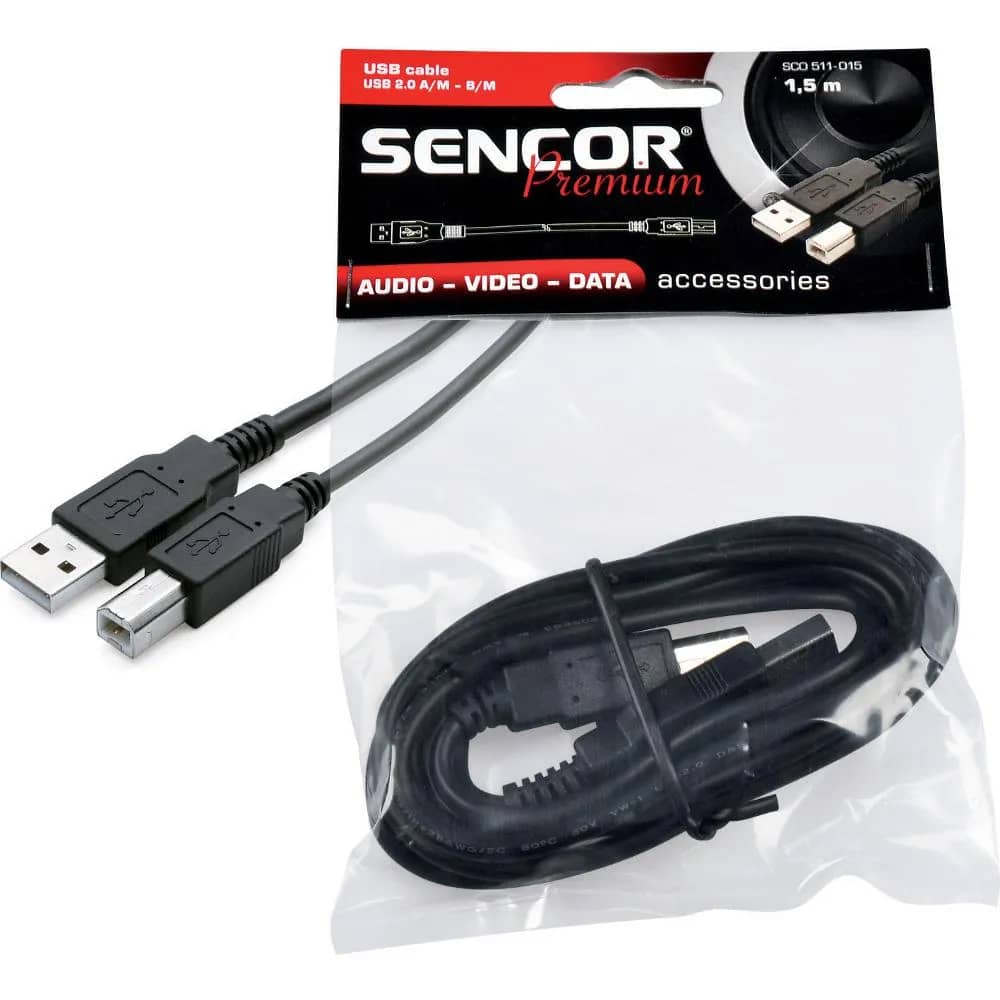 Sencor SCO 511-015 USB A/MB/M, USB cable for printers