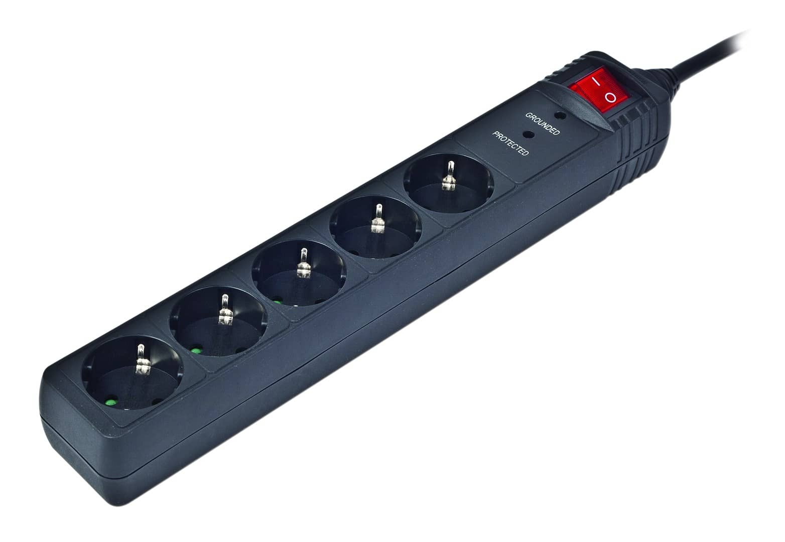 GEMBIRD Surge protector, 5 sockets, 1.5 m, black | SPG5-C-5