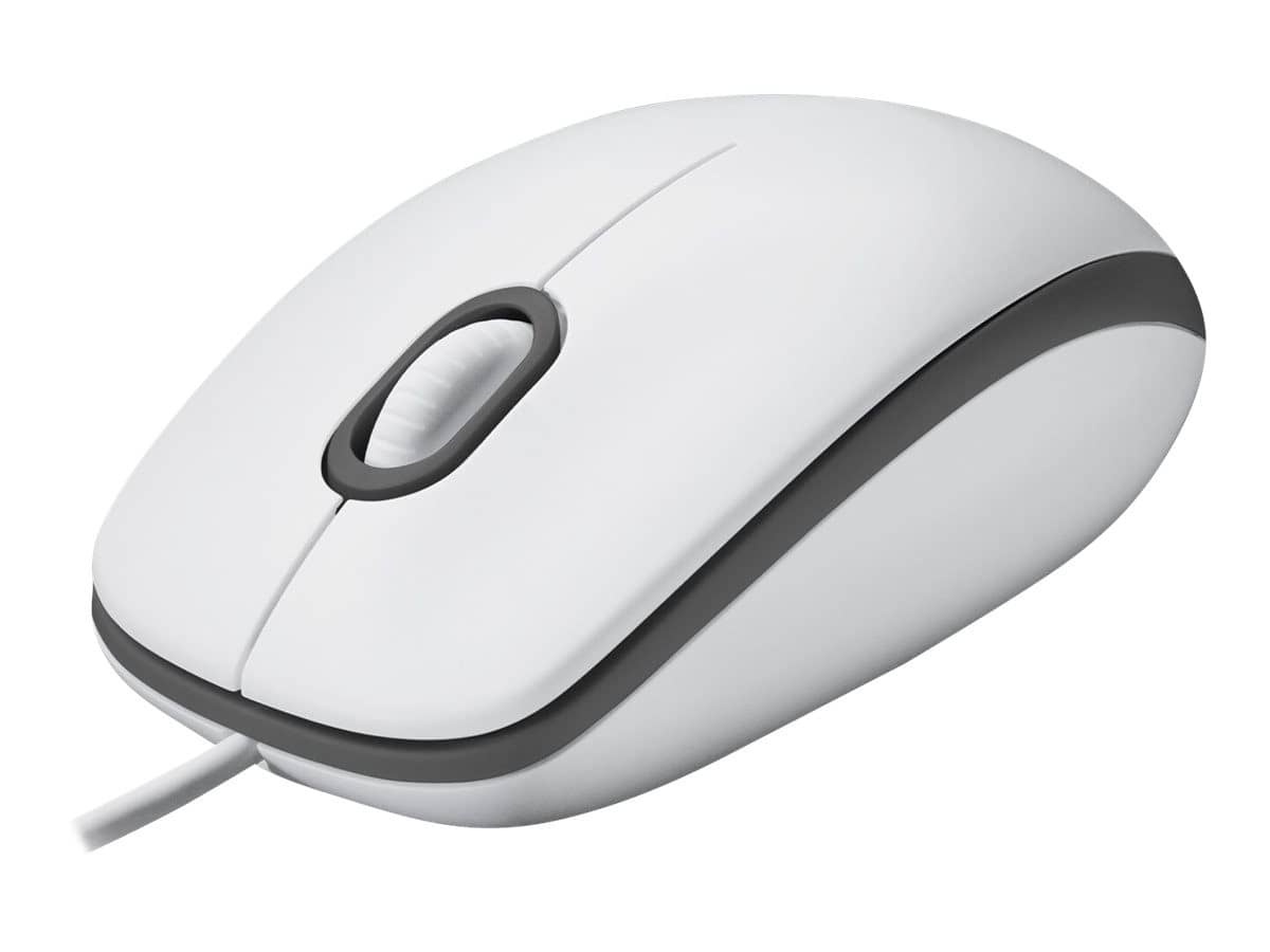 Maus Logitech M100 - USB, i bardhë