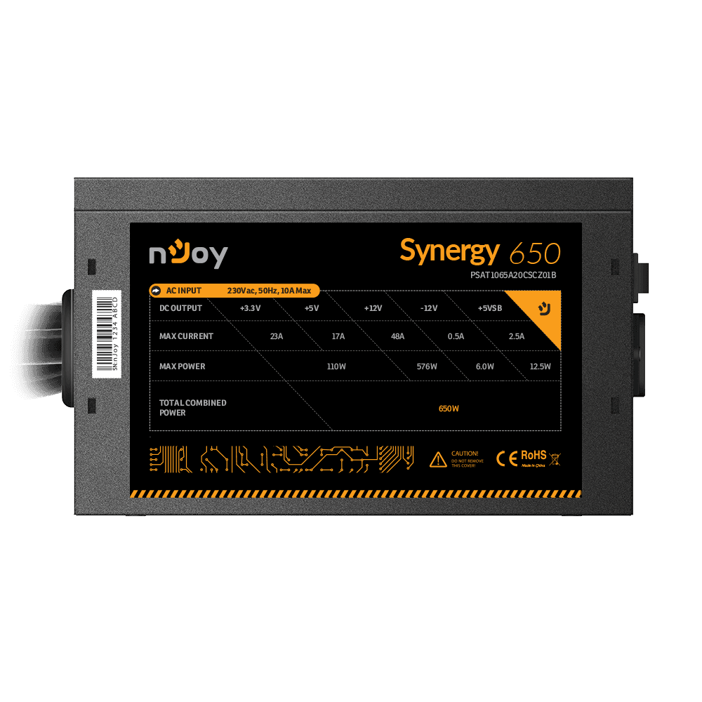 Furnizues I rrymës nJoy Synergy 650 - 650W - 80 Plus White