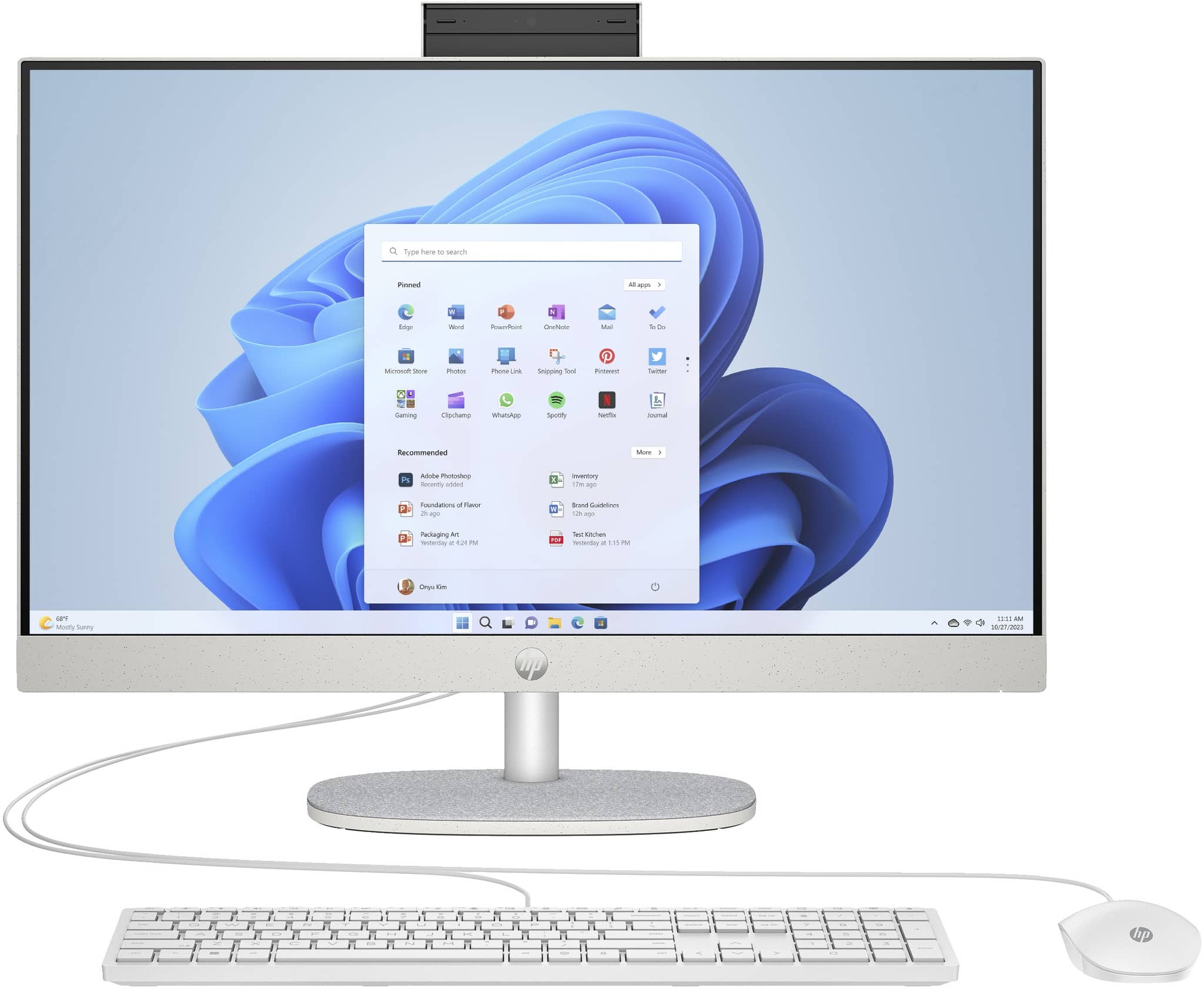 HP All-in-One 24-cr1470ng 24" Full HD (Intel Core Ultra 7 155U, 16 GB DDR5, 1000 GB SSD, Windows 11 Home, White)