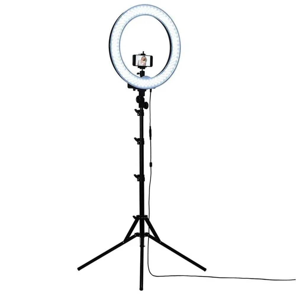 Unazë drite Hutini, 30cm + 1,6m tripod, e zezë 598
